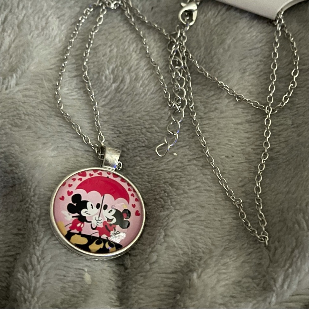 🆕 Disney Rainy Day Mickey & Minnie Mouse Necklace - Picture 9 of 12